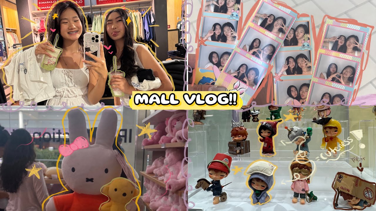 MALLL TRIPP ₊˚⊹ ᰔ 🍵🍓(giggles, mall haul, BEST FRIEND, food, popmart, matcha, & more!) 