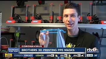 Brothers 3D print PPE masks for first responders, hospital workers