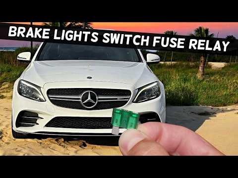 MERCEDES W205 Brake Lights Switch Fuse Relay Location Replacement C300 C400 C450 C43 C63 C250 C200 C