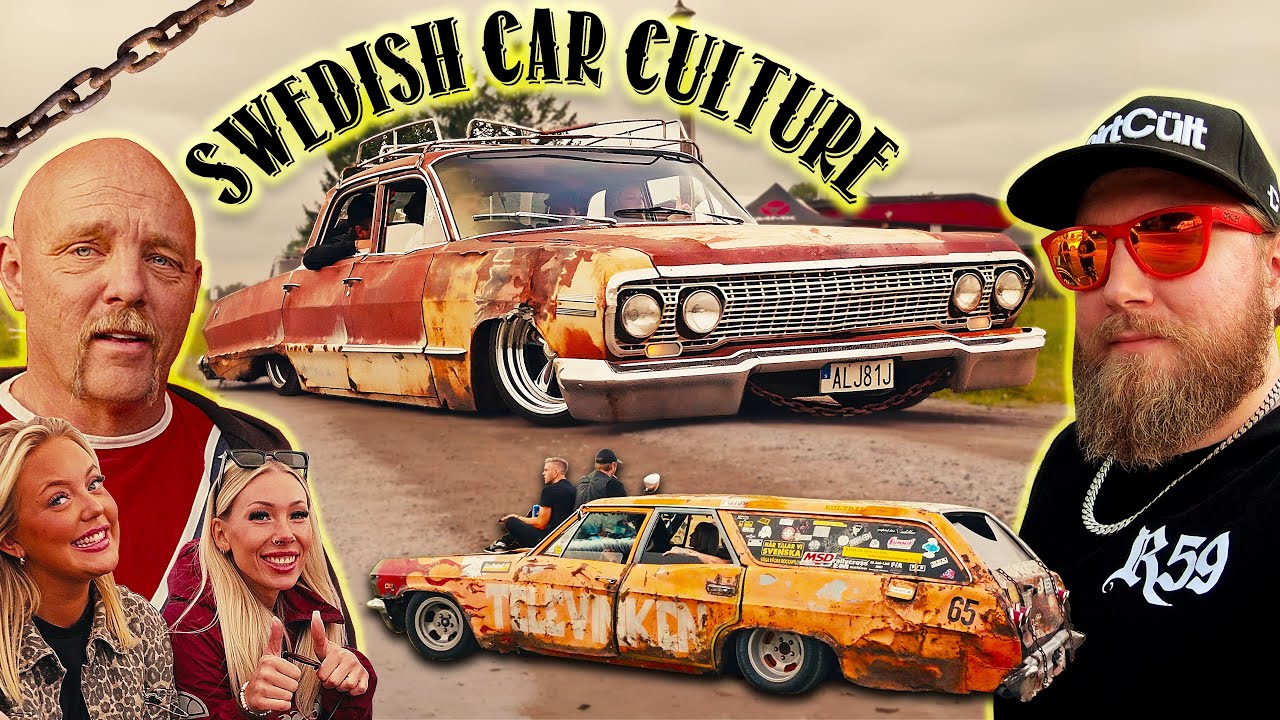 Крупнейшая в Швеции встреча пивных автомобилей 🇸🇪 RatRod Lowriders / Raggare Cars - LundaFotos Pi...