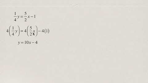 Writing linear equations in standard form