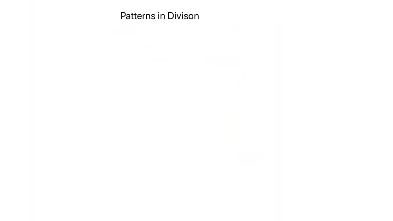 Patterns in Division