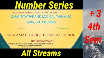 SECC II NUMBER SERIES || QLT 4th Sem +3 || Quantitative logical thinking 4th Sem + 3