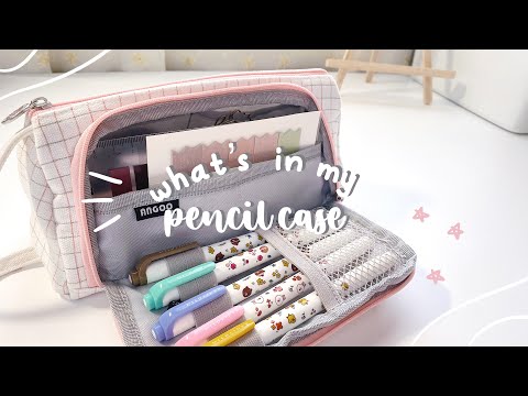 What's in my pencil case  with swatches ☁️ 