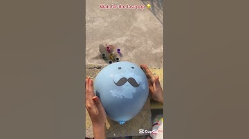 Will a big balloon explode if it rolls down from height 💥🎈 #asmr #colors #balloon #shorts