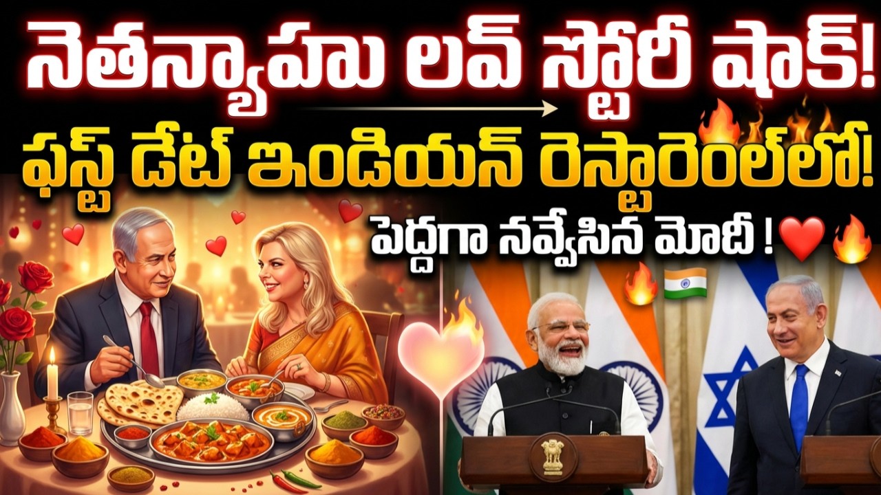 మోదీతో చెప్పాడు నెతన్యాహు ఫస్ట్ డేట్! Netanyahu First Date with Wife Sara Indian Restaurant Telugu