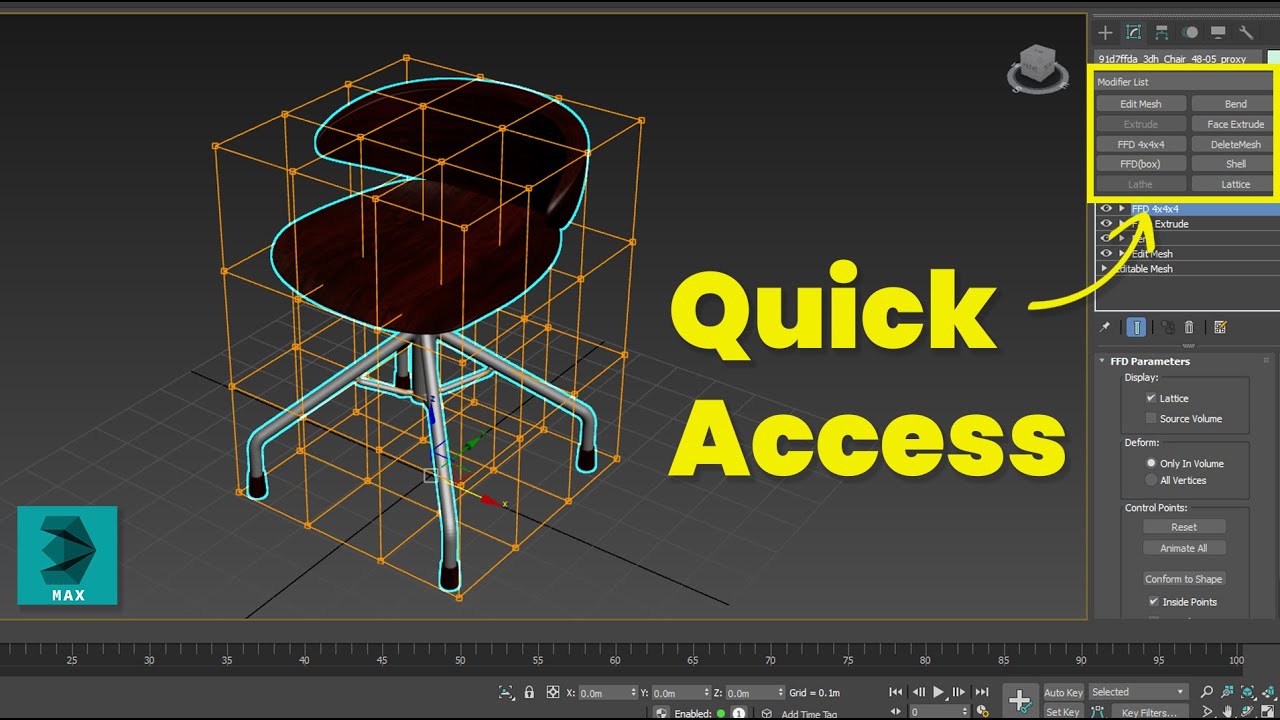 3DS MAX TIPS & TRICKS: Save Time with Modifier Shortcuts - YouTube