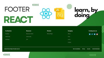 Complete React Footer Component for beginner with source code