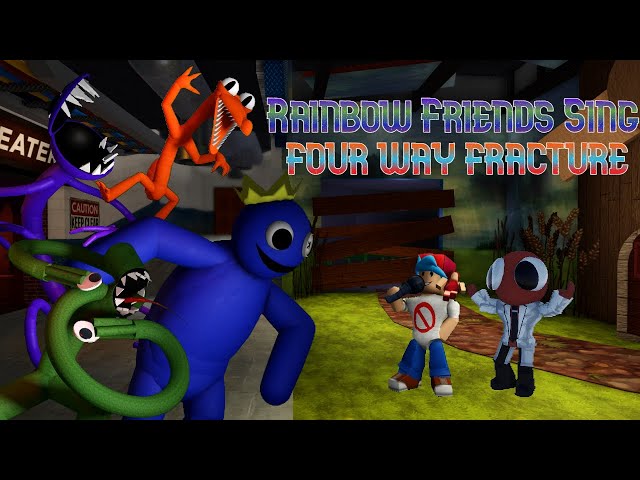 FNF: Rainbow Friends sings Four Way Fracture FNF mod game play online, pc  download