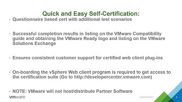 VMware vSphere Web Client Plug in Certification