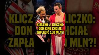 KTÓRY KLICZKO BYŁ LEPSZY? DON KING CHCIAŁ ZAPŁACIĆ 100 MLN ZA WALKĘ BRACI... #boxing #klitschko