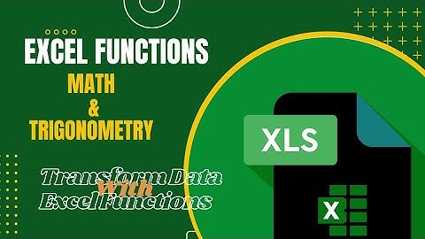 Microsoft Excel Math and Trigonometry Formulas || Excel Functions