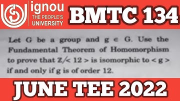 Bsc Mathematics | IGNOU | BMTC 134 | JUNE TEE 2022 | Q No 5(a) | Algebra | BSCG | MTE 06