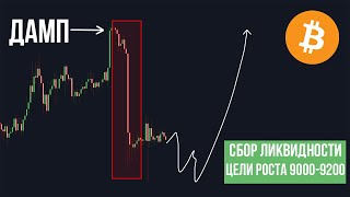 Биткоин сбор ликвидности и рост до 9000-9200 Биткоин сбор ликвидности и рост до 9000-9200