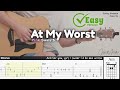 At My Worst Easy Version - Pink Sweat$ | Fingerstyle Guitar | TAB + Chords + Lyrics - At My Worst Easy Version - Pink Sweat$ | Fingerstyle Guitar | TAB + Chords + Lyrics