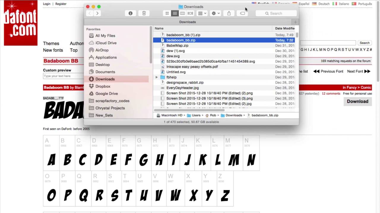 installing a font on cricut design space