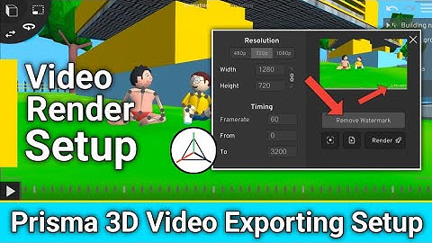 prisma 3d video render setup | how to export video in prisma 3d app | Nobita | bittu character