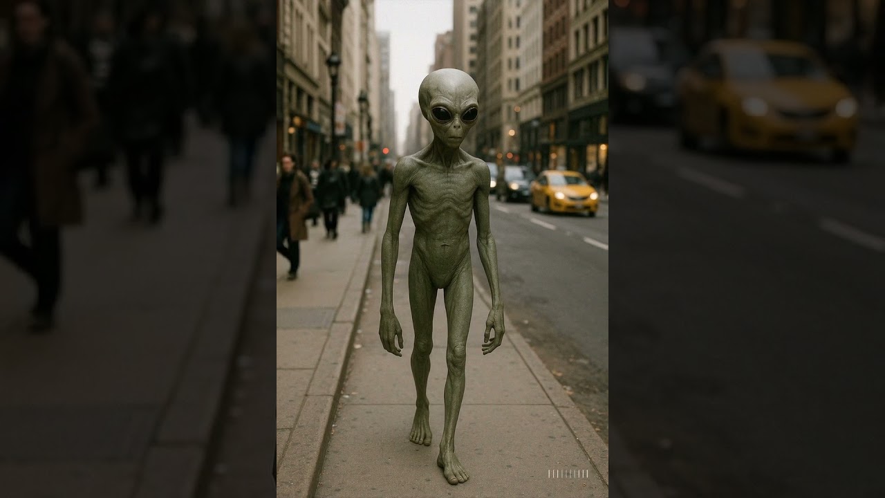 Alien Walking NYC Complains: “I Hate This State, These Shoes Never Fit!” 😂🛸 