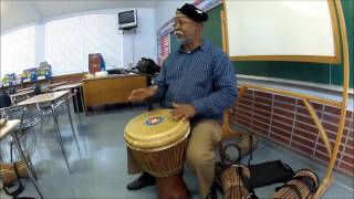 Yoruba drum lesson with Francis Awe.