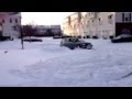 BMW 325xiT Michelin x ice - 180 degree park in deep snow.