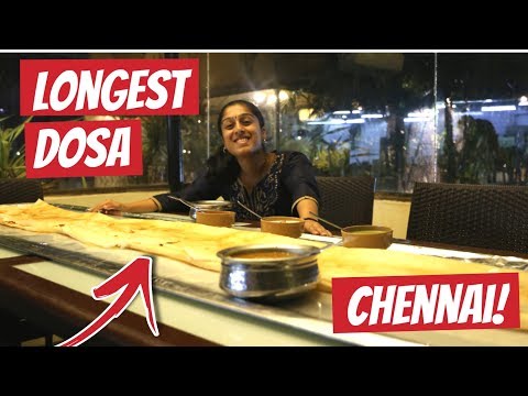 The LONGEST FAMILY DOSA (8 FOOT) in Chennai, India!