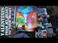 SPRAY PAINT ART - Valentine's - From my heart to your's with LOVE