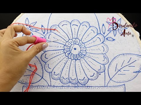 ¡Wow! ??BORDADO A MANO FACIL Y RAPIDO PARA PRINCIPIANTE FLOR GIGANTE ??¡es muy fácil!