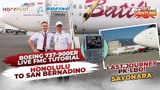 How to set Boeing 737 NG FMC Tutorial in Flight HAWAII to KSBD | Full ILS Approach