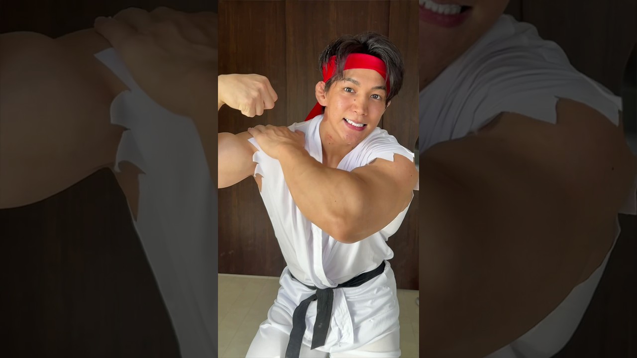 Training to build shoulders like Ryu from Street Fighter [Shoulder Press]