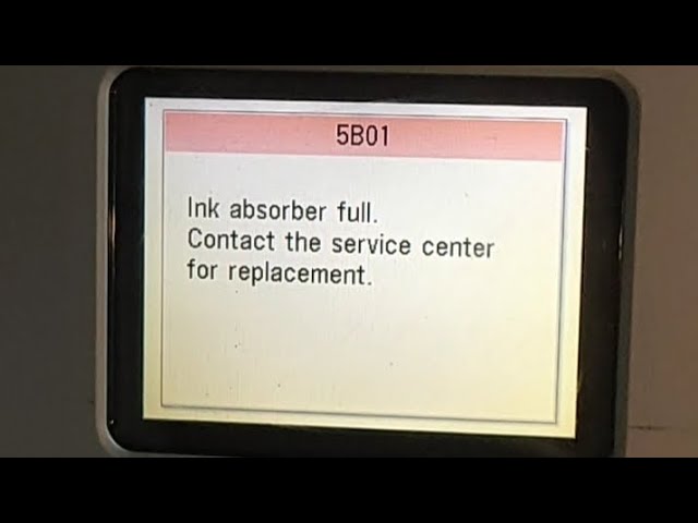 Printer Error Code 5B01 Canon MP640 and Reset Service. - YouTube