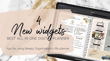 New Widgets for the Customizable Digital Life Planner | All in one customizable digital planner
