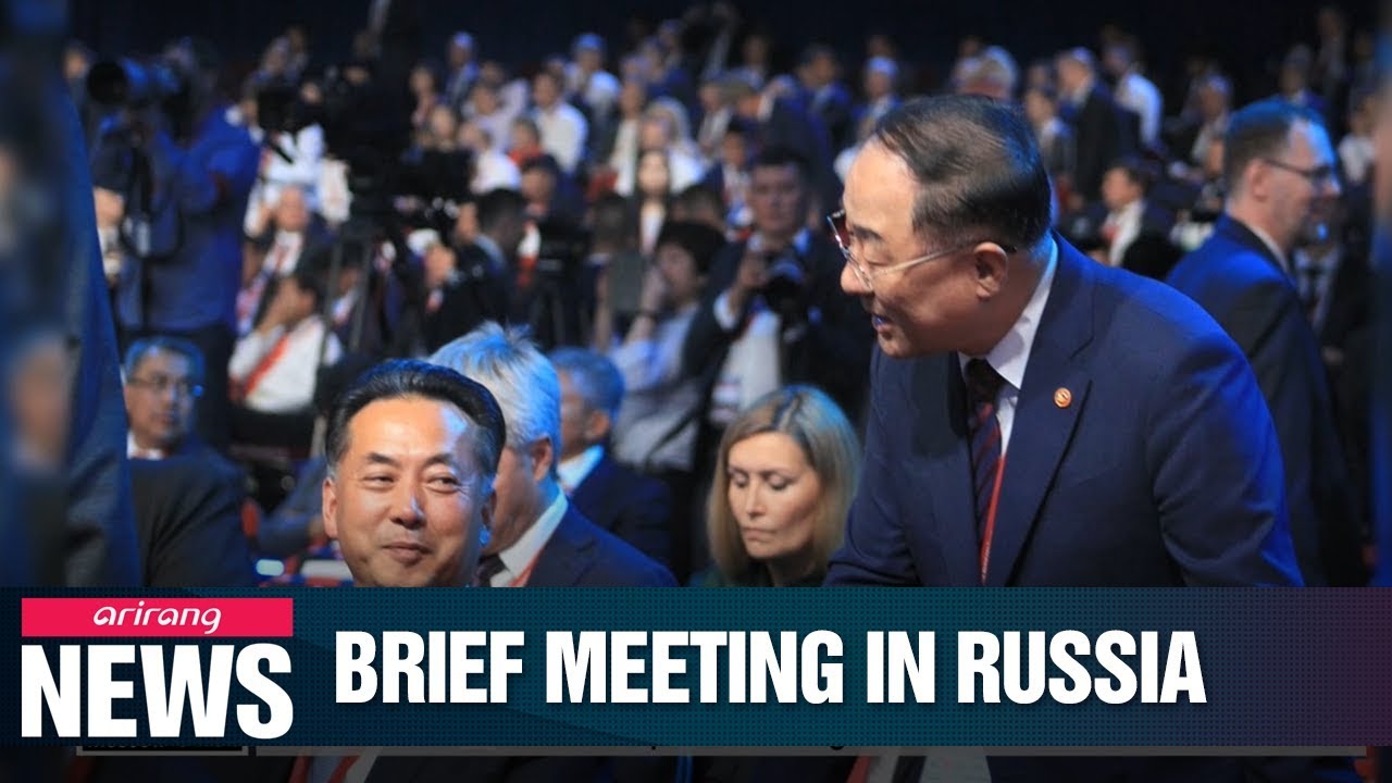 Hong Nam-ki holds brief meeting with North's Ri Ryong-nam in Russia