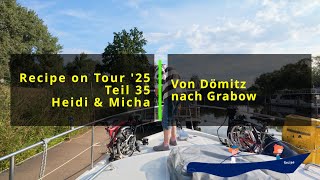 Von Dömitz fahren wir mit dem Motorboot über die Elde nach Grabow. Recipe on Tour '25  Teil 35.