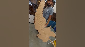 Biggest Wing, Feather CNC Carving, 3d wood work, Wall decorative  idea,