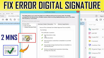 How to Fix Error Digital Signature Validate Acrobat Reader DC Adobe Reader