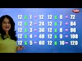 Table of 12 in English | 12 Table | Multiplication Tables English | Learning Video | Pebbles Rhymes