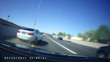 Dashcam video captures apparent hit-and-run crash on Phoenix freeway