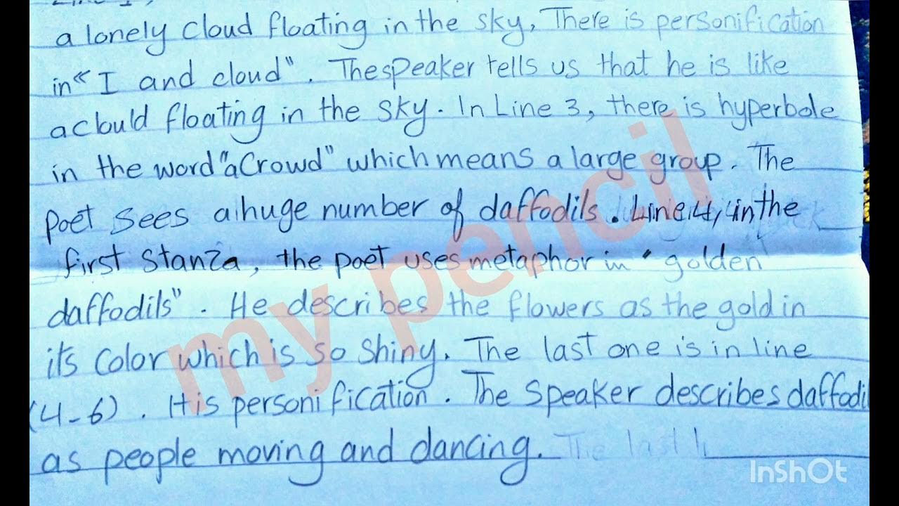 analyzing 2"daffodils" YouTube