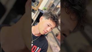 He came back to life again with his new short hairstyle 😳 #shorts #barber #haircut #hairstyle