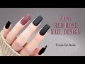 How To: EASY Gothic-Style Red Rose Nail Art Design | Anti-Valentine’s Day Manicure