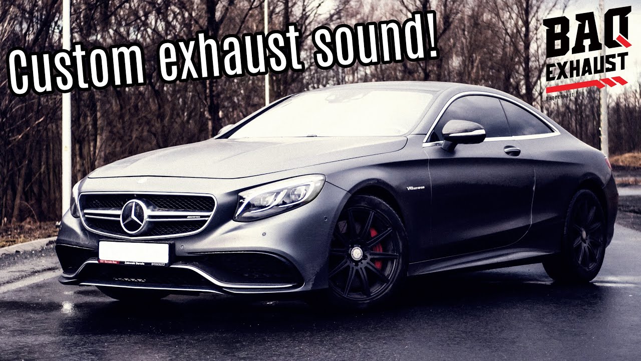 Mercedes AMG S63 Coupe | Custom exhaust amazing sound! - YouTube