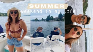 SUMMER VLOG 2 || learning to wake surf & boating with friends in seattle