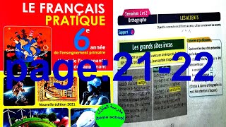 Le Français Pratique 6AEP - Orthographe les accents Page  21 22