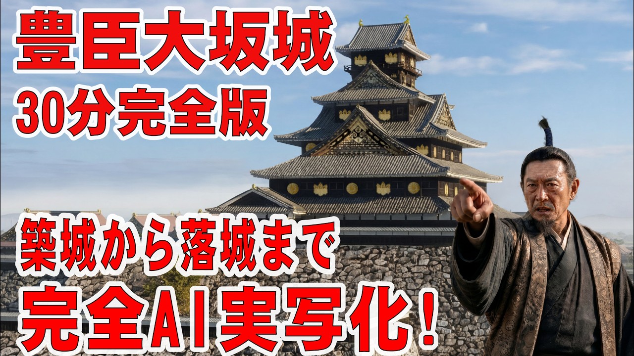 豊臣秀吉の大阪城をAIで完全復元 史上最もリアルな幻の巨城