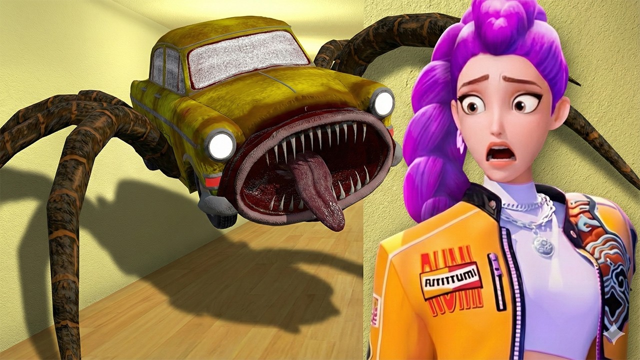 Did Car Eater Hurt Rumi From K-POP HUNTERS in Garry's Mod #shorts #gmod