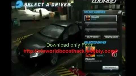 Need for Speed World Boost Hack 2012