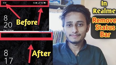 How to Remove Status Bar In Realme | Battery icon Network icon kaise hataye | Na