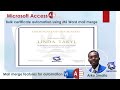 Create multiple certificates in Word using linked data in MS Access through mail merge
