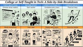 College or Self-Taught in Tech: A Side-by-Side Breakdown