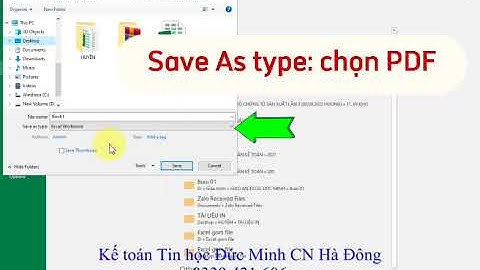 Cách lưu file Excel dưới dạng PDF